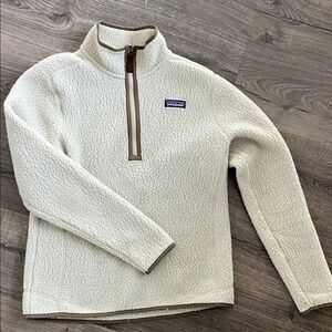 Patagonia Women's Off-White Fleece Turtleneck Sweater